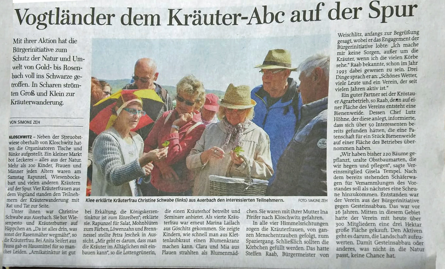 2019_Freie Presse/ Kräuterwanderung